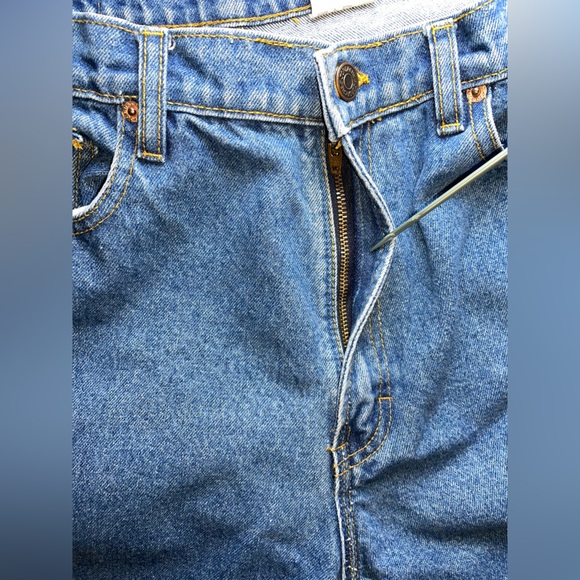 Vintage Jordache High Rise Mom Jeans 15/16 Blue Tapered Leg - Picture 6 of 11